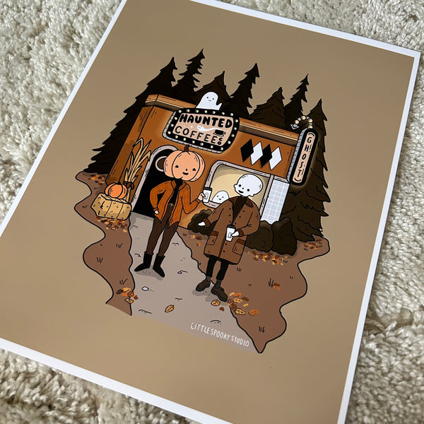 Haunted Coffee Co. Art Print