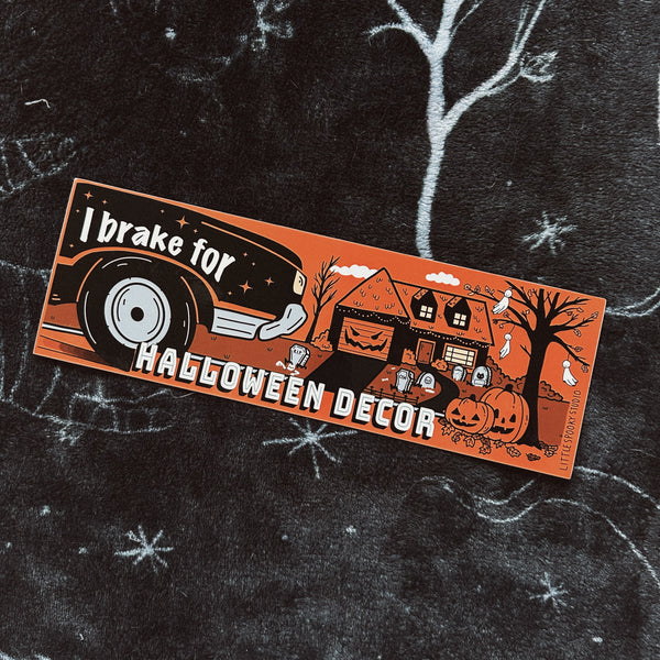 Halloween Decor Bumper Sticker