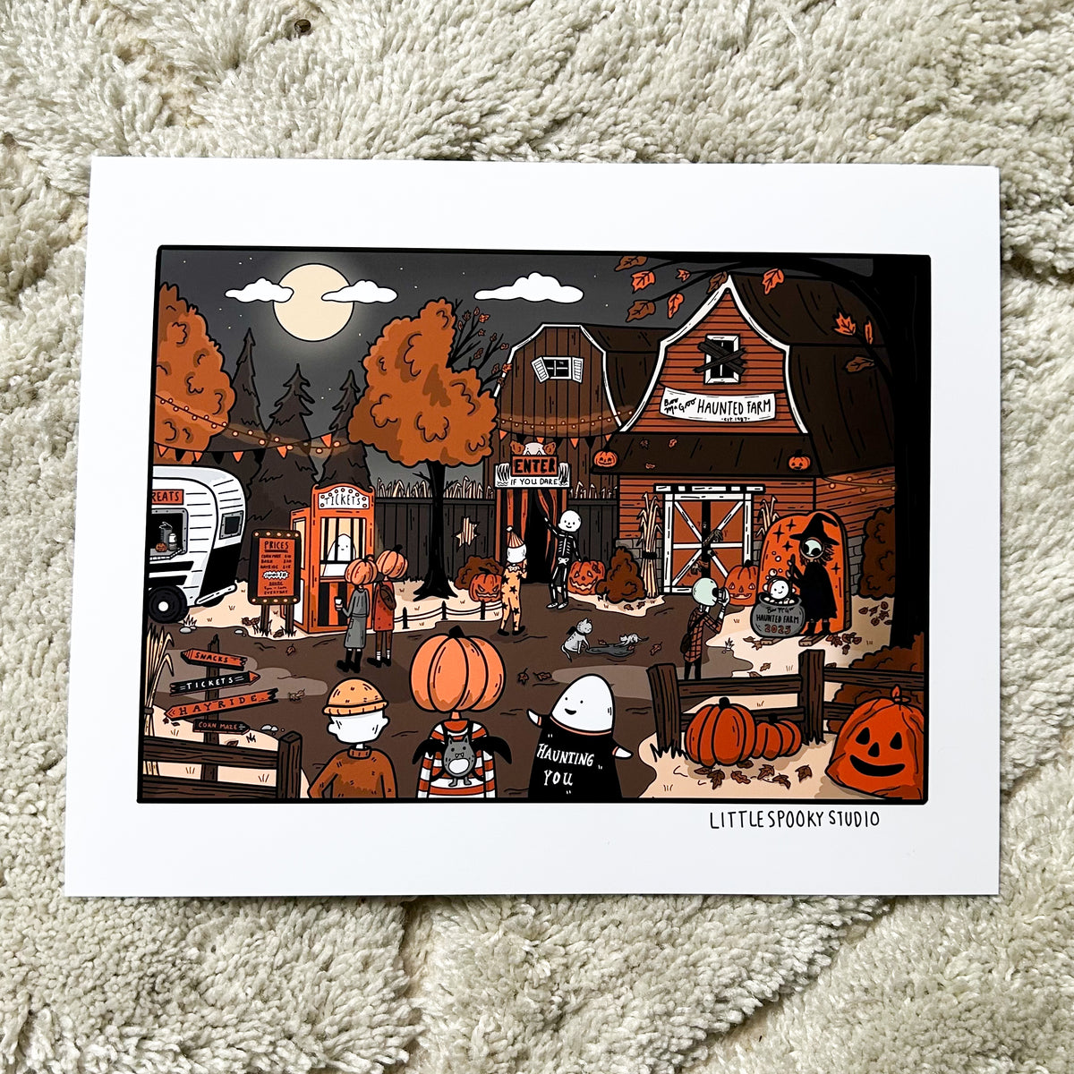 Boo MaGoo’s Haunted Farm Art Print – Little Spooky Studio