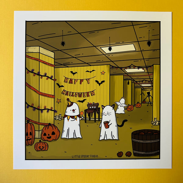Backrooms Party Square Art Print