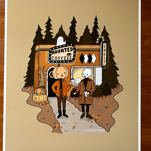 Haunted Coffee Co. Art Print