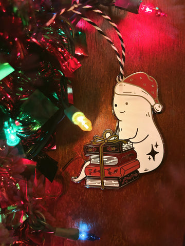 Bookstack Ghost Tree Ornament