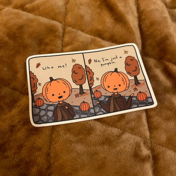 Who me? Pumpkin Sticker