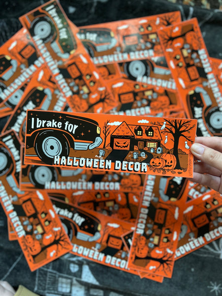Halloween Decor Bumper Sticker
