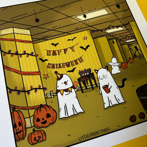 Backrooms Party Square Art Print