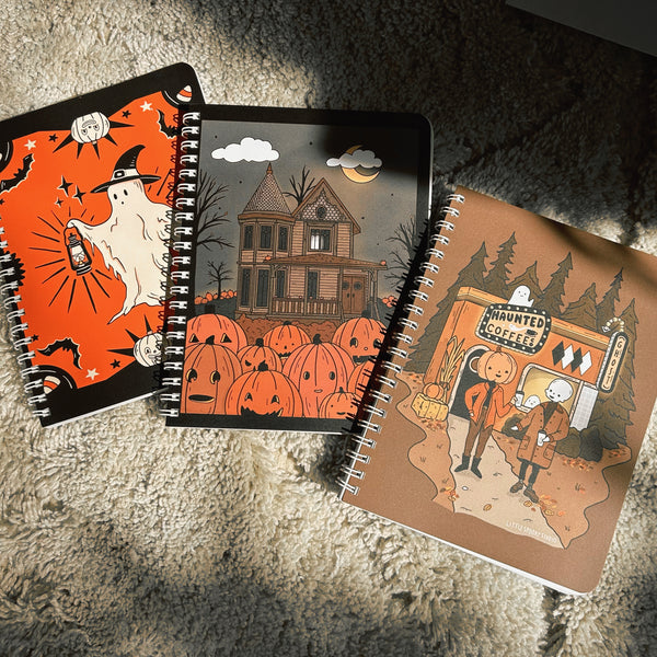 Haunted Coffee Small Wire-o Notebook