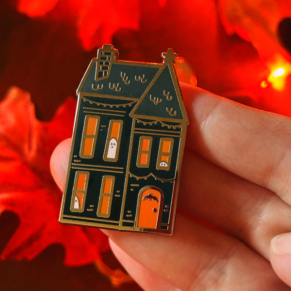 Haunted House Hard Enamel Pin