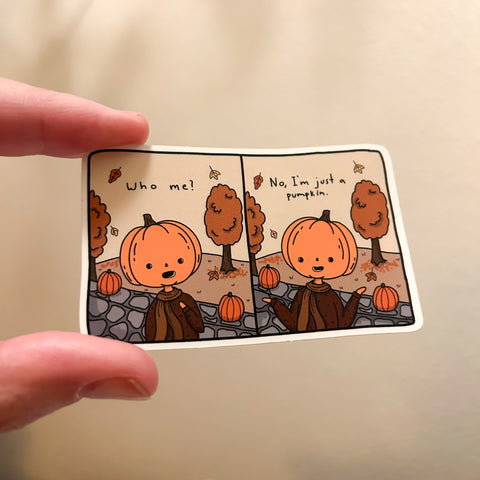 Who me? Pumpkin Sticker