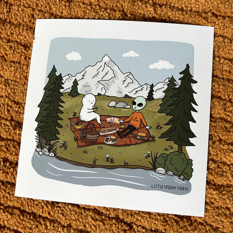 Parks Picnic Square Art Print