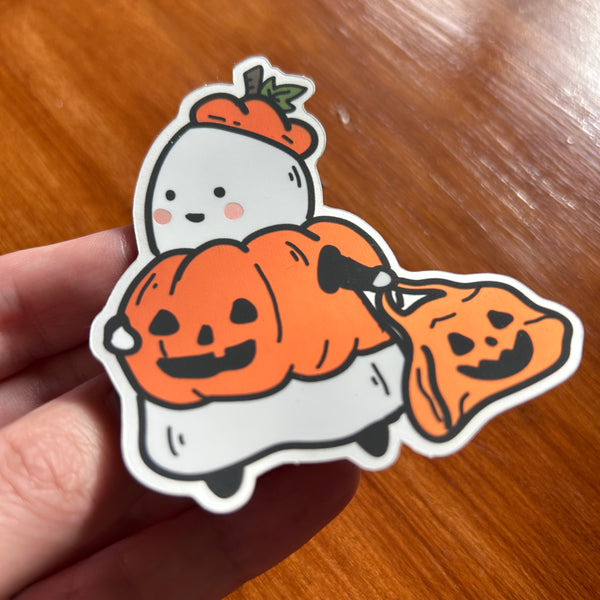 Pumpkin Boy Sticker