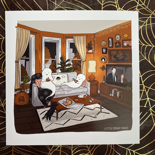 Friday Night Square Art Print