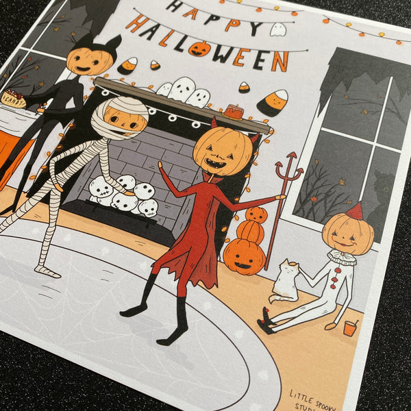 Halloween Party Square Art Print