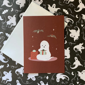 Ghostly Holiday Greeting Card