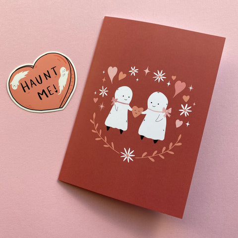 Ghostie Soulmates Greeting Card