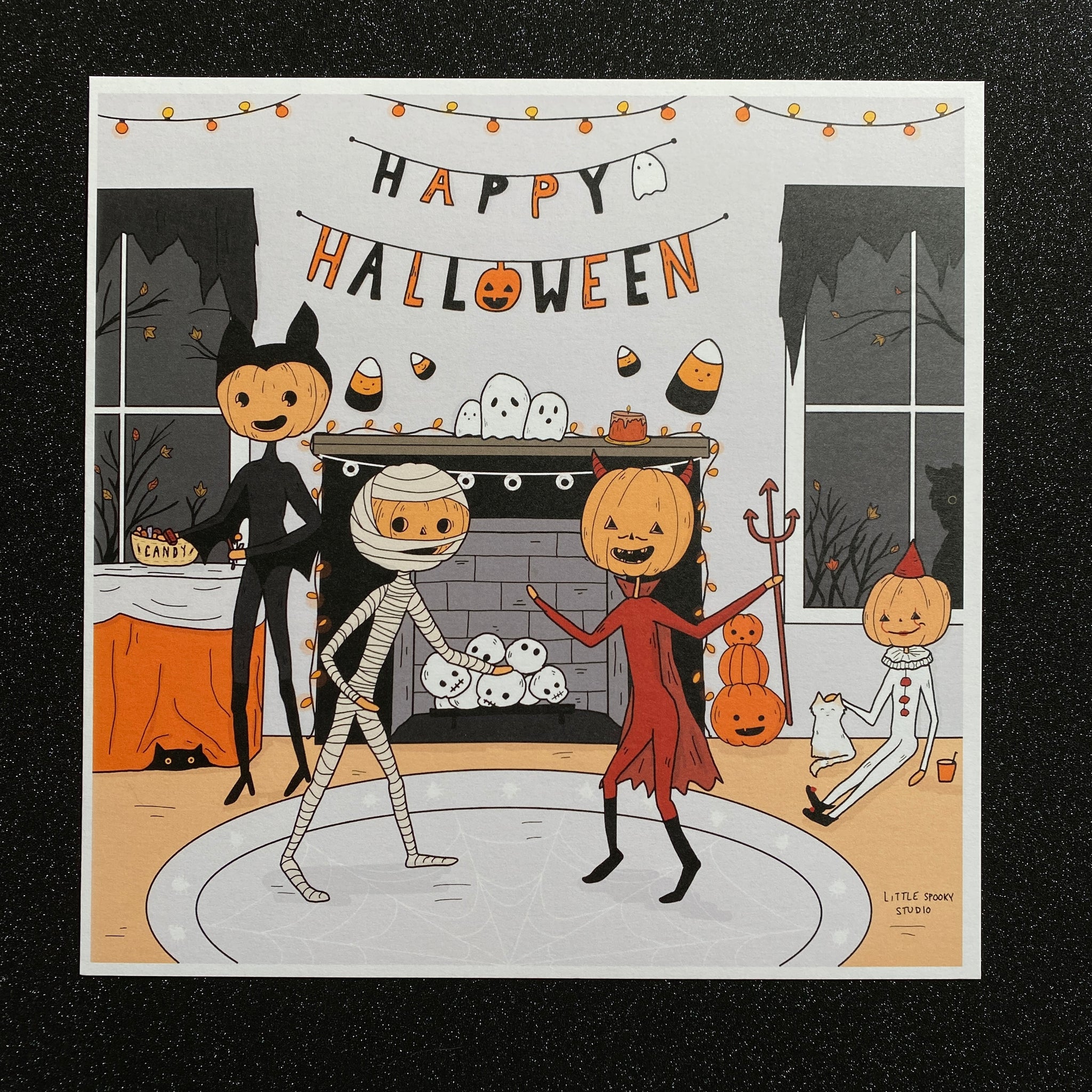 Halloween Party Square Art Print