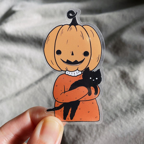 Pumpkin Friend Clear Sticker