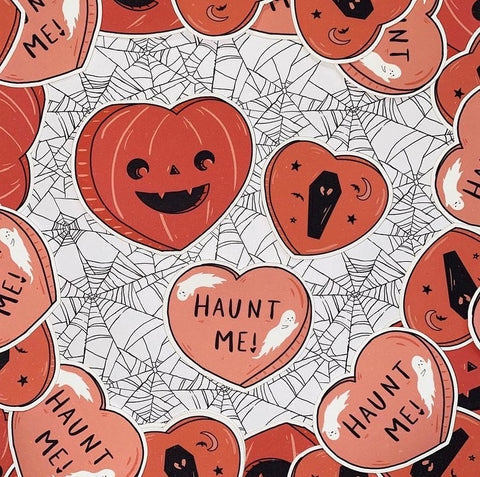 Pink Candy Heart Sticker Set