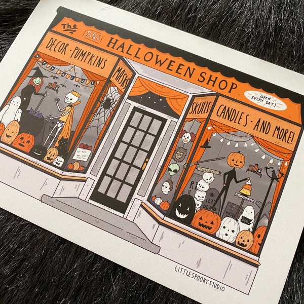 One Stop Halloween Shop Art Print