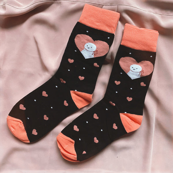 Juniper Ghost Heart Socks
