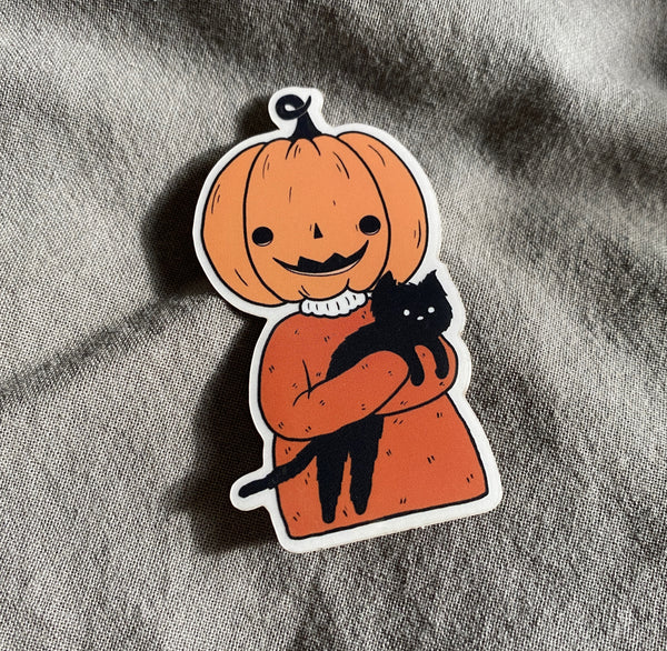 Pumpkin Friend Clear Sticker