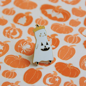 Georgie the Pumpkin Ghost Enamel Pin