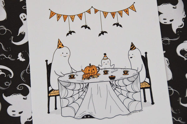 The Tea Party Halloween Print