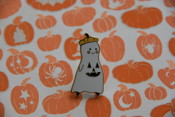 Georgie the Pumpkin Ghost Enamel Pin