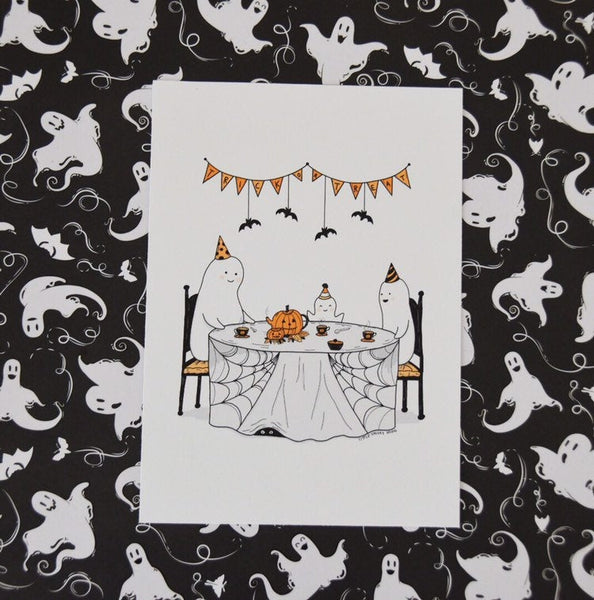The Tea Party Halloween Print