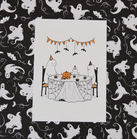 The Tea Party Halloween Print