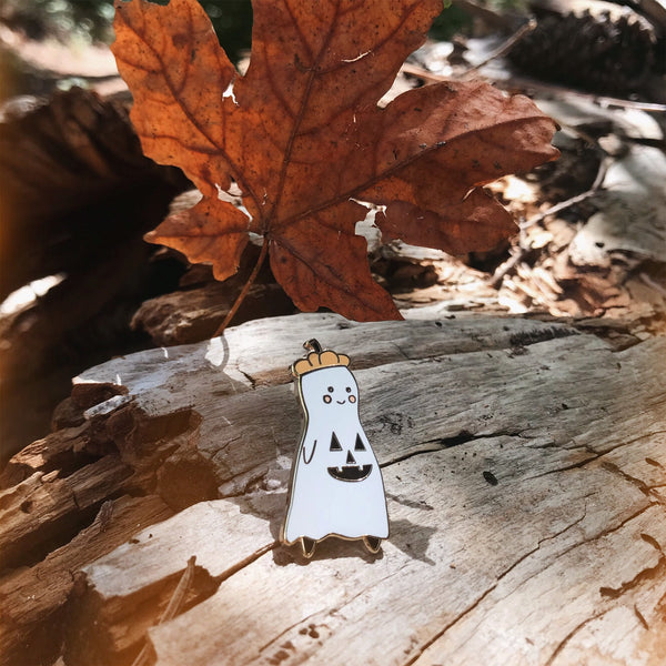 Georgie the Pumpkin Ghost Enamel Pin