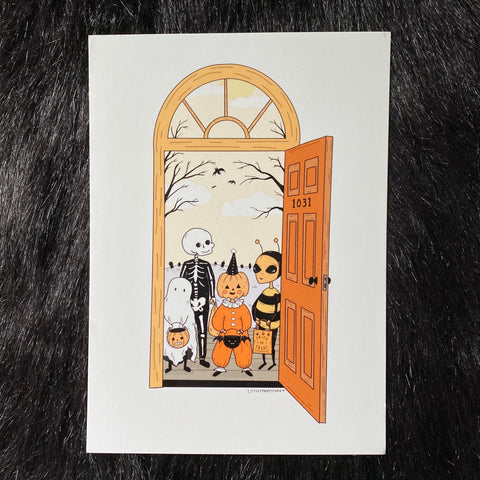 Trick or Treaters Halloween Art Print