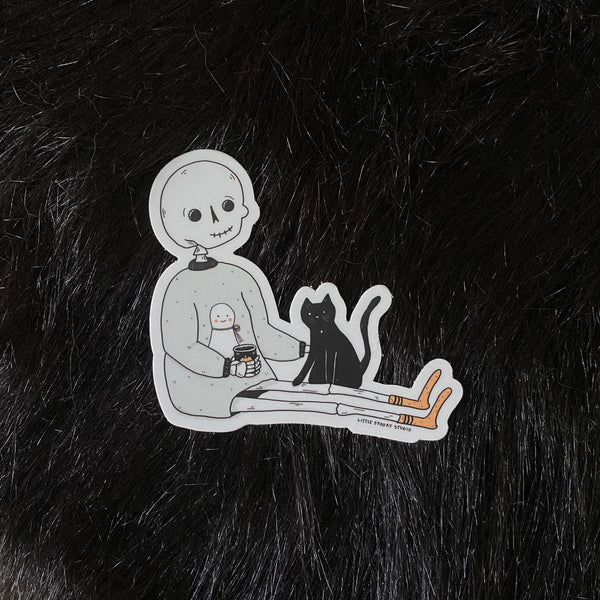 Self Care Skelly Sticker
