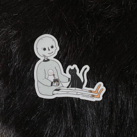 Self Care Skelly Sticker