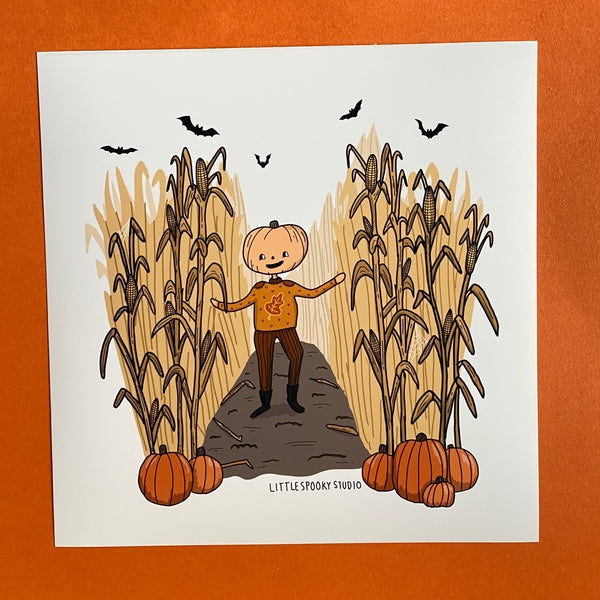 Corn Maze Square Art Print