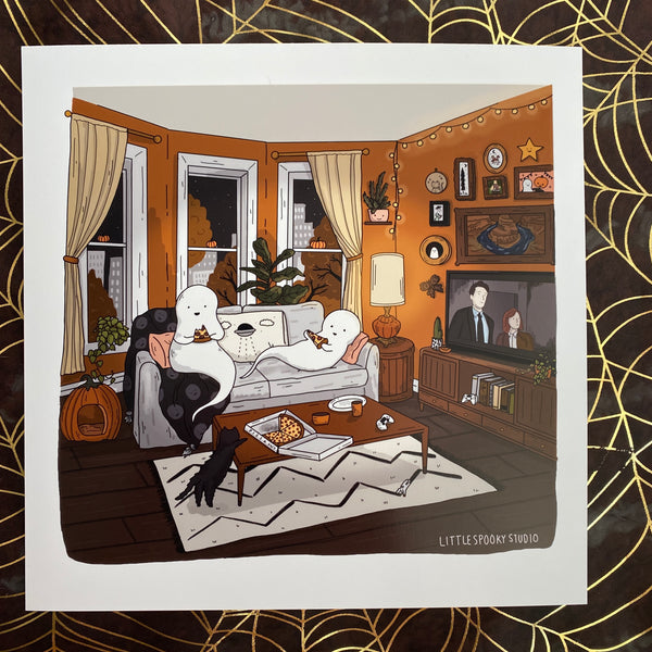 Friday Night Square Art Print