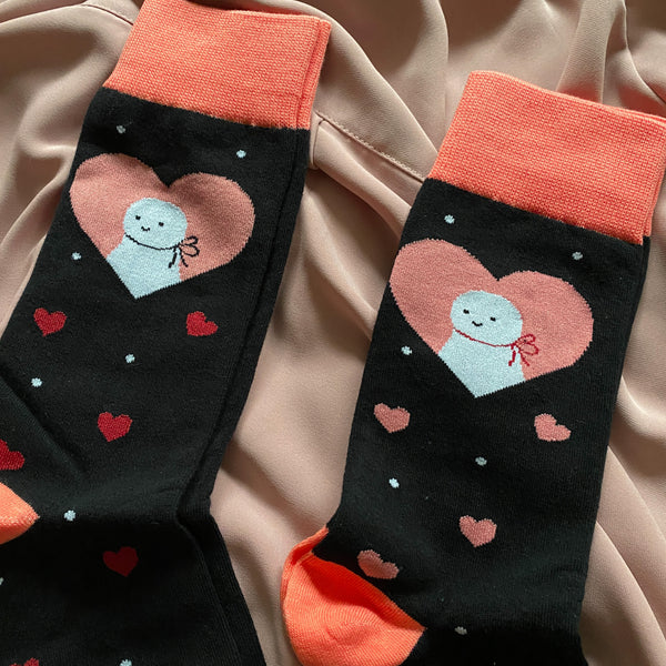 Juniper Ghost Heart Socks