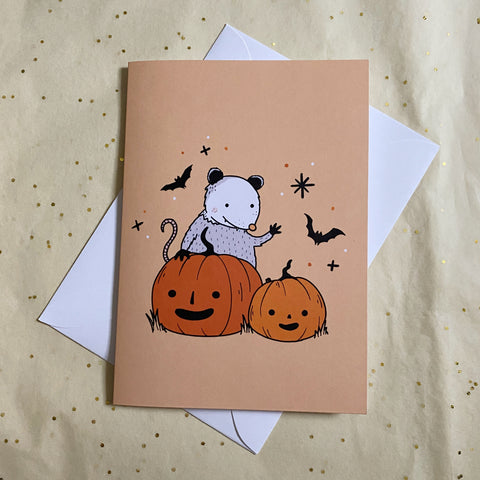 Opossum Blank Greeting Card