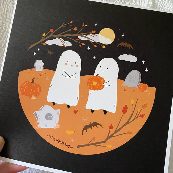 Spooky Love Square Art Print