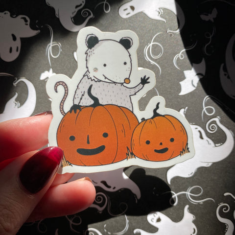 Opossum Pumpkins Sticker