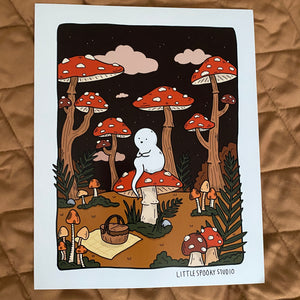 Mushroom Forest Art Print