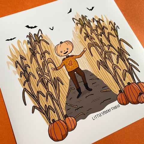 Corn Maze Square Art Print