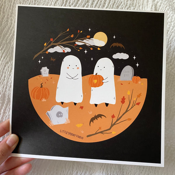 Spooky Love Square Art Print