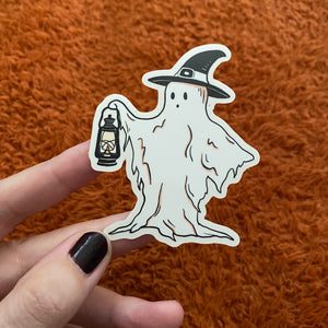 Vintage Ghost Clear Sticker