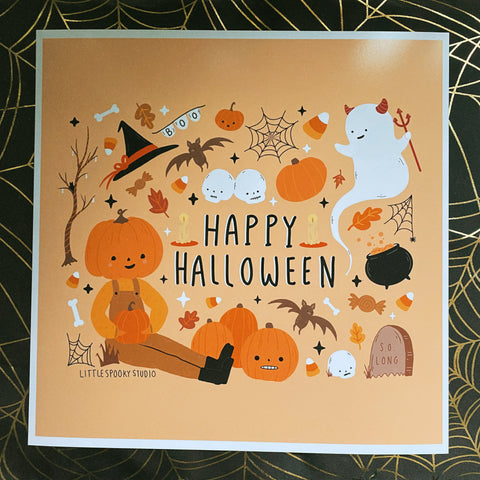 Happy Halloween 8x8 Print