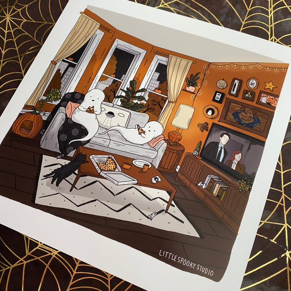 Friday Night Square Art Print
