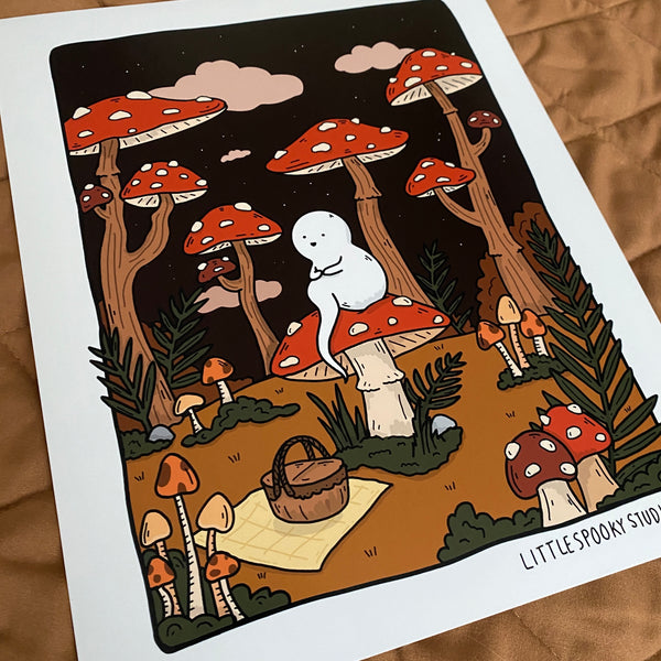 Mushroom Forest Art Print