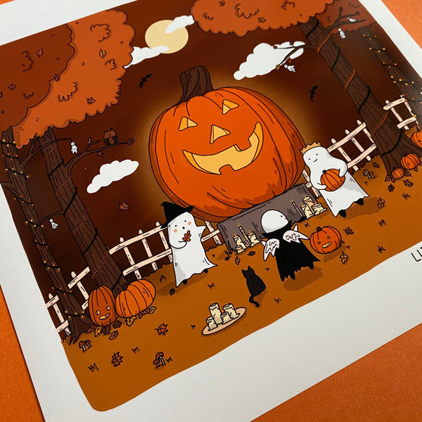 Halloweentown Square Art Print